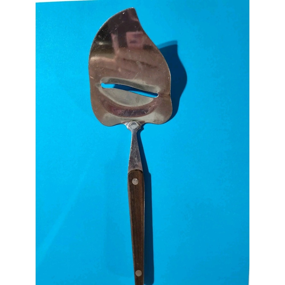 Cheese slicer server wooden handle stainless steel Japan vintage